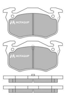 Комплект гальмівних колодок, дискове гальмо MOTAQUIP LVXL976