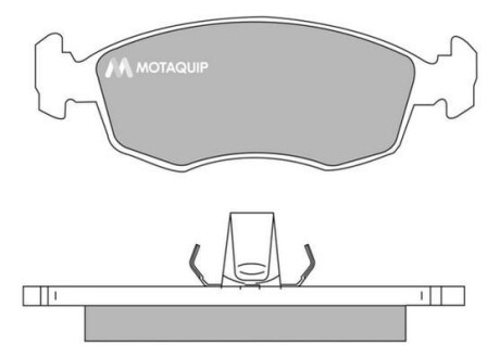 Комплект гальмівних колодок, дискове гальмо MOTAQUIP LVXL996