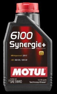 Масло моторное полусинтетическое "6100 Synergie+ 5W-40", 1л MOTUL 103728