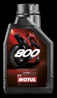 Масло моторное синтетическое "800 2T Factory Line Off Road Ester Core", 1л MOTUL 104041