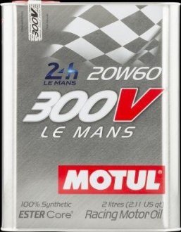 Масло моторное синтетическое "300V LE MANS 20W-60", 2л MOTUL 104245