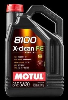 8100 X-CLEAN FE SAE 5W30 (5L) 814151 MOTUL 104777