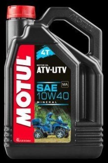 Масло моторное минеральное "ATV-UTV 4T 10W-40", 4л MOTUL 105879