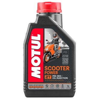 Олива для 2-тактних двигунів Scooter Power (1L +естерове) API TC. ISO-L-EGC. JASO FD 832101 MOTUL 105881