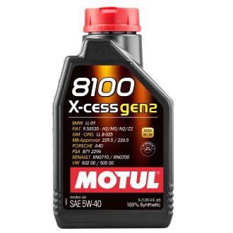 Олива моторна 8100 X-cess Gen2 5W-40, 1л. MOTUL 109774