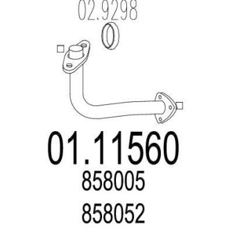 Труба вихлопного газу MTS 0111560