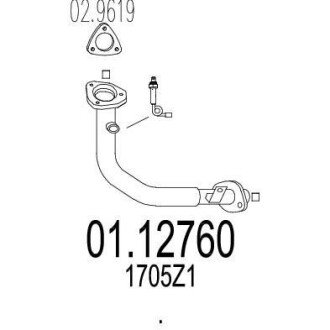 Труба вихлопного газу MTS 0112760