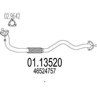 Труба вихлопного газу MTS 0113520