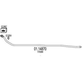 Передня труба вихл. системи MTS 01.14870