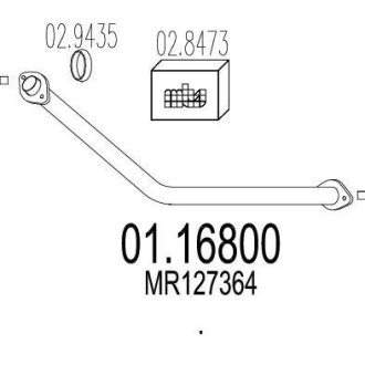 Труба вихлопного газу MTS 0116800