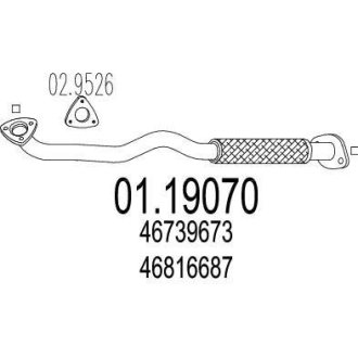 Труба вихлопного газу MTS 0119070