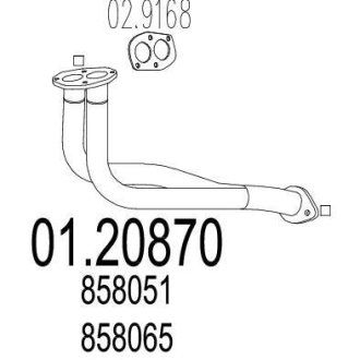 Труба вихлопного газу MTS 0120870