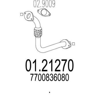 Труба вихлопного газу MTS 0121270