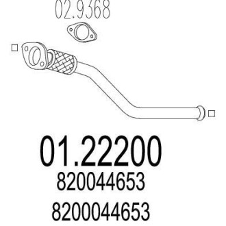 Труба вихлопного газу MTS 0122200