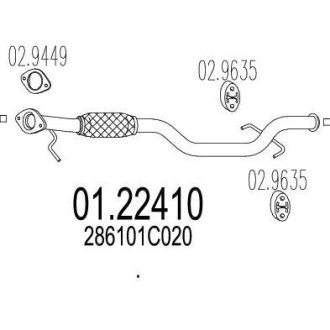 Труба вихлопного газу MTS 0122410