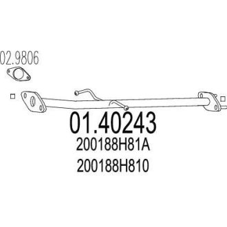 Труба вихлопного газу MTS 0140243