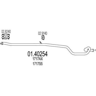 Труба вихлопного газу MTS 0140254