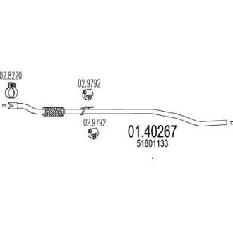 Труба вихлопного газу MTS 0140267