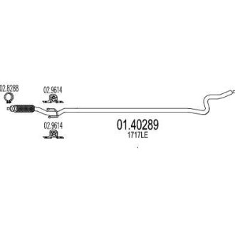 Труба вихлопного газу MTS 0140289