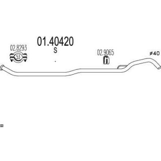 Труба вихлопного газу MTS 0140420 (фото 1)