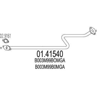 Труба вихлопного газу MTS 0141540