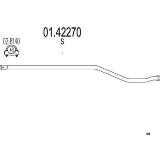Труба вихлопного газу MTS 0142270