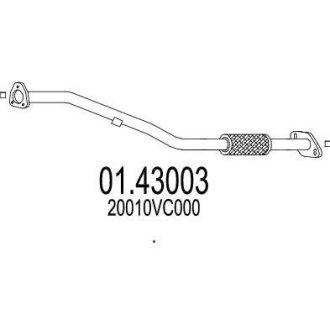 Труба вихлопного газу MTS 0143003