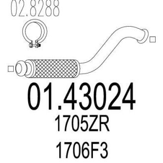 Труба вихлопного газу MTS 0143024