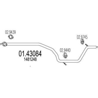 Rura њrod. FORD FOCUS S-MAX 2.0 TDCI MTS 0143084 (фото 1)