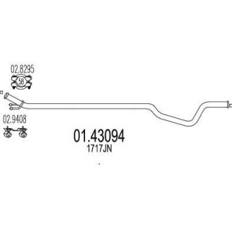 ВИХЛОПНА ТРУБА MTS 01.43094