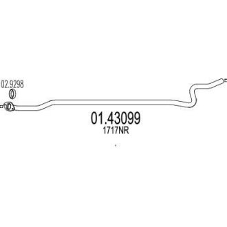 Труба вихлопного газу MTS 0143099