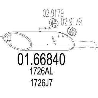 Глушник вихлопних газів (кінцевий) MTS 0166840 (фото 1)