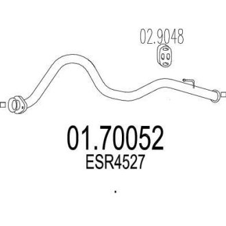 Труба вихлопного газу MTS 0170052 (фото 1)