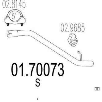 Труба вихлопного газу MTS 0170073