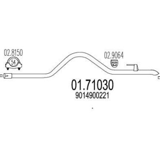 Труба вихлопного газу MTS 0171030