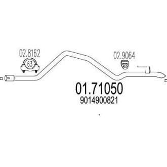 Труба вихлопного газу MTS 0171050