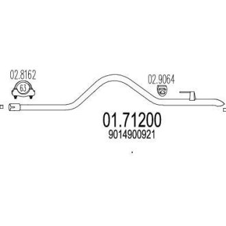 Труба вихлопного газу MTS 0171200