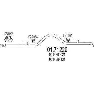 Труба вихлопного газу MTS 0171220