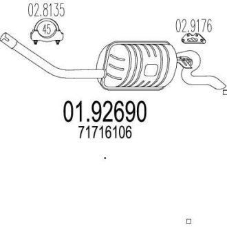 Глушник вихлопних газів (кінцевий) MTS 0192690