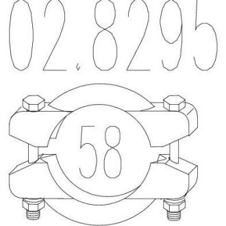 Хомут вихлопної системи MTS 02.8295 (фото 1)
