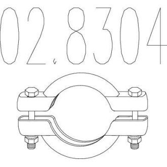 Хомут вихлопної системи MTS 02.8304
