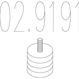 Гумовий елемент кріплення MTS 02.9191