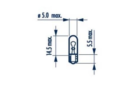 Автолампа Standard W1,2W W2x4,6d 1,2 W прозрачная NARVA 17032