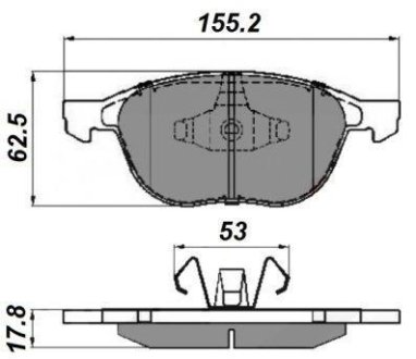 Тормозные колодки перед. Focus/C-Max/Kuga 03- National NP2002