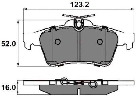 Гальмівні колодки зад. Connect/Focus II//Citroen C5/Saab 9-3 01- (ATE) National NP2020 (фото 1)