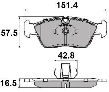 Тормозные колодки перед. BMW 3 (E36/E46) 90-09 (ATE) National NP2050