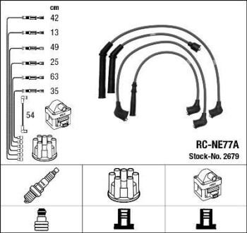 Комплект дротів високої напруги NGK 2679