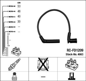 Комплект проводов зажигания NGK 4063