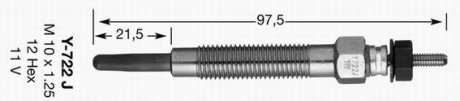 Свічка розжарювання NGK 9974