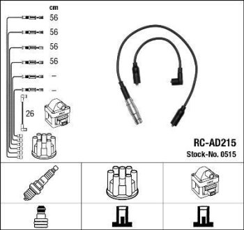 Комплект проводов зажигания NGK RCAD215